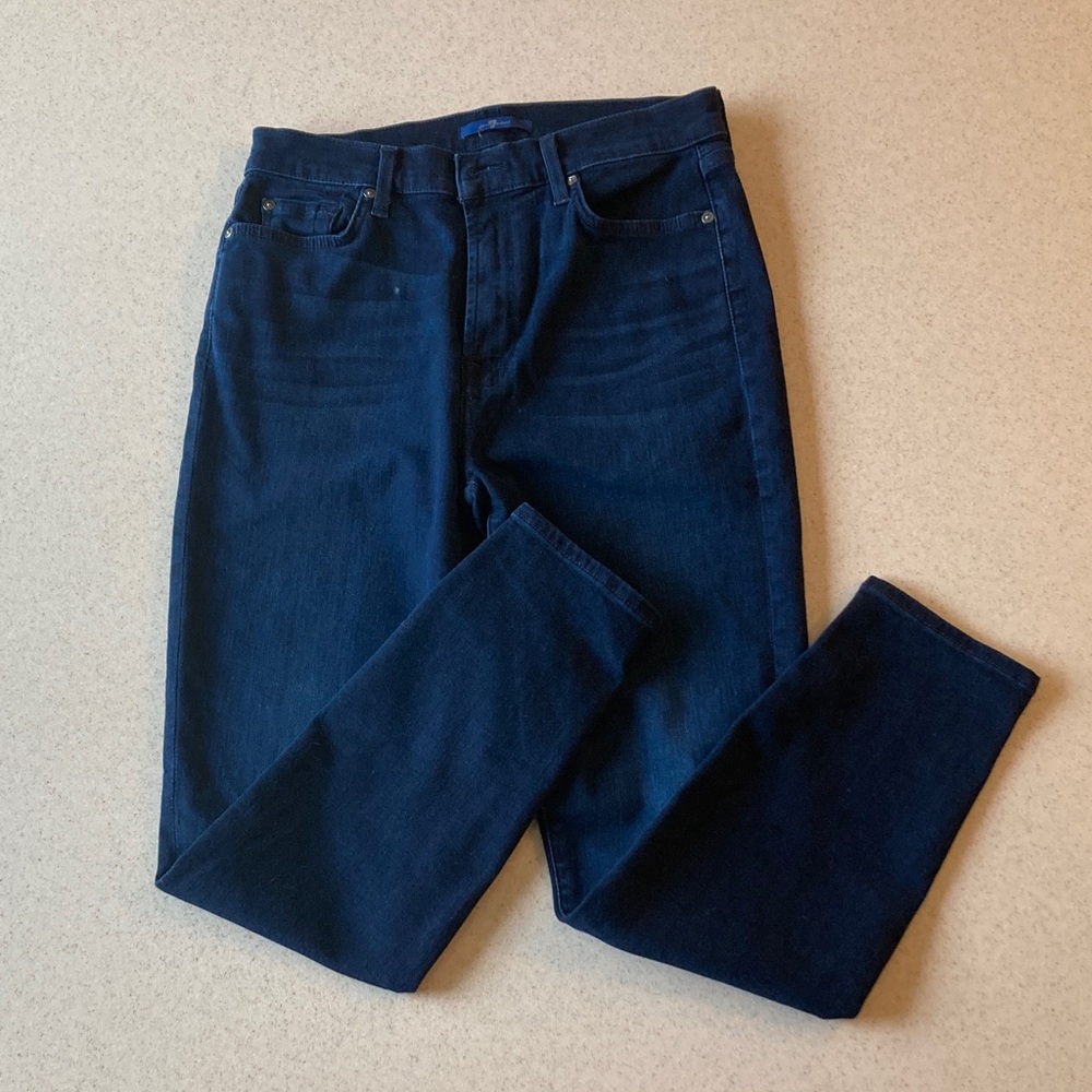 7 For All Mankind NWT Navy Skinny Jeans Women Size 30 Ankle Gwenevere